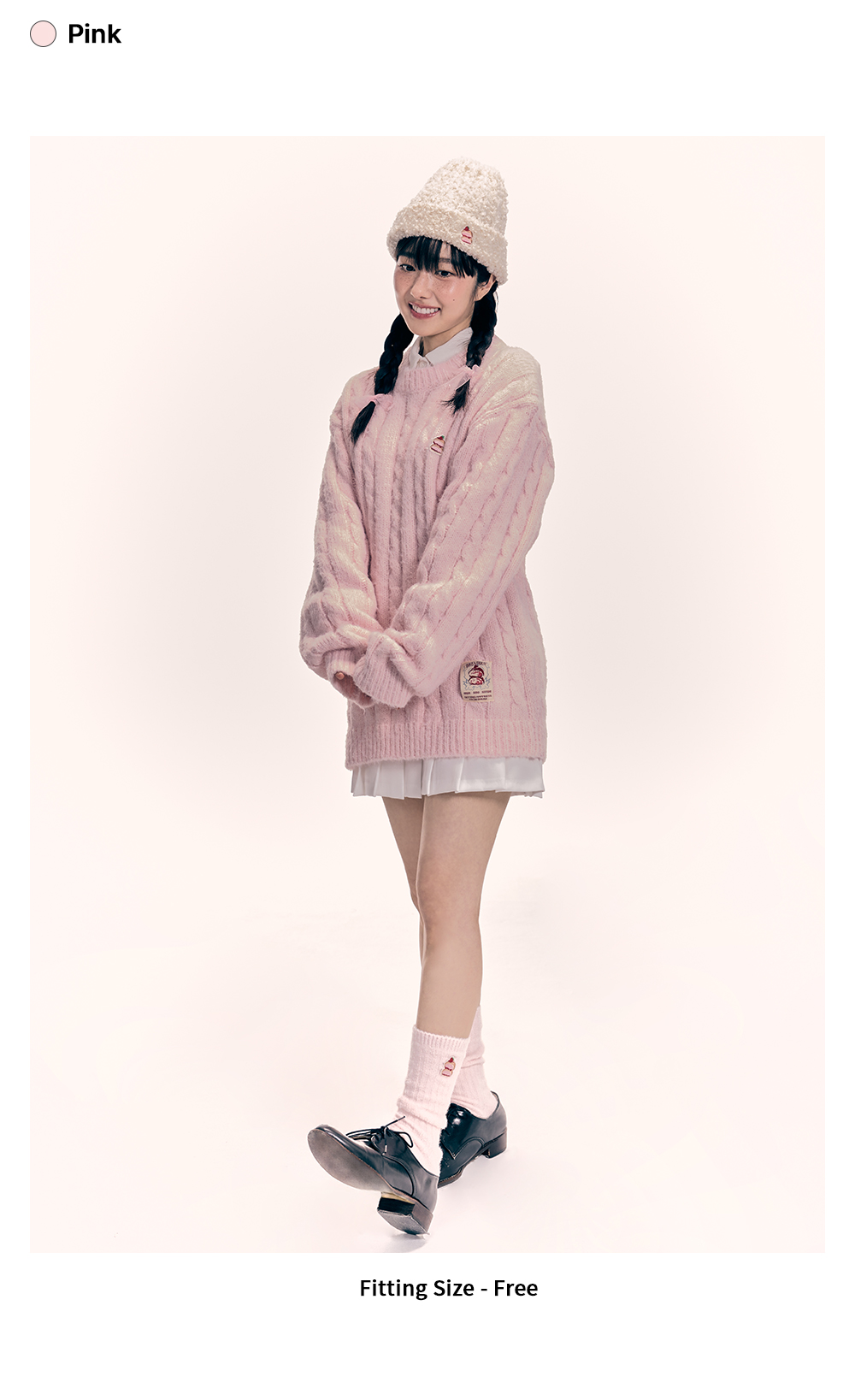 BREADIQUE Womens Strawberry Cream Bread Socks_Pink