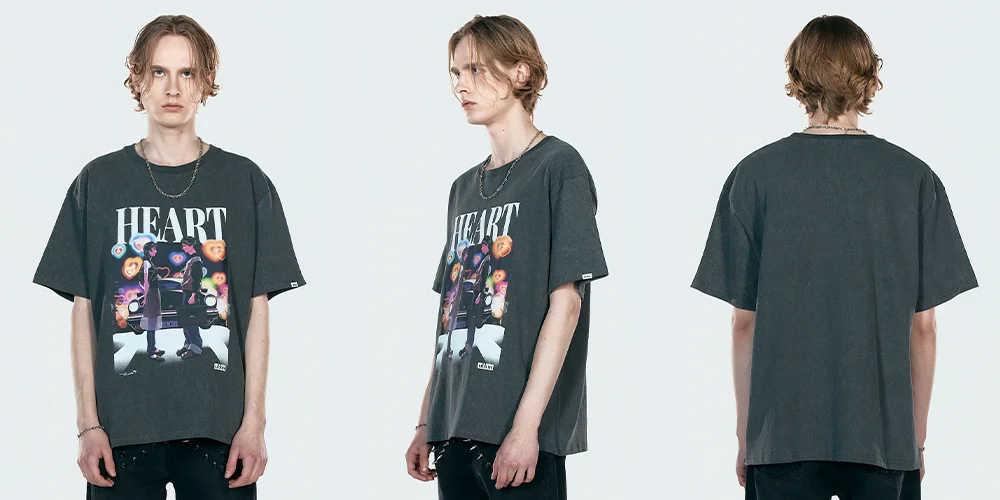 ULKIN X TREE 13 Artist T-shirt_Heart_Charcoal