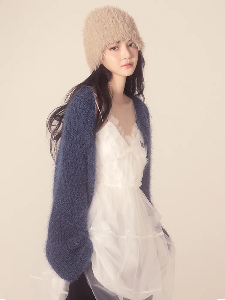 베티붑 소프트 텍스쳐 크롭 볼레로 가디건_(2 Colors)