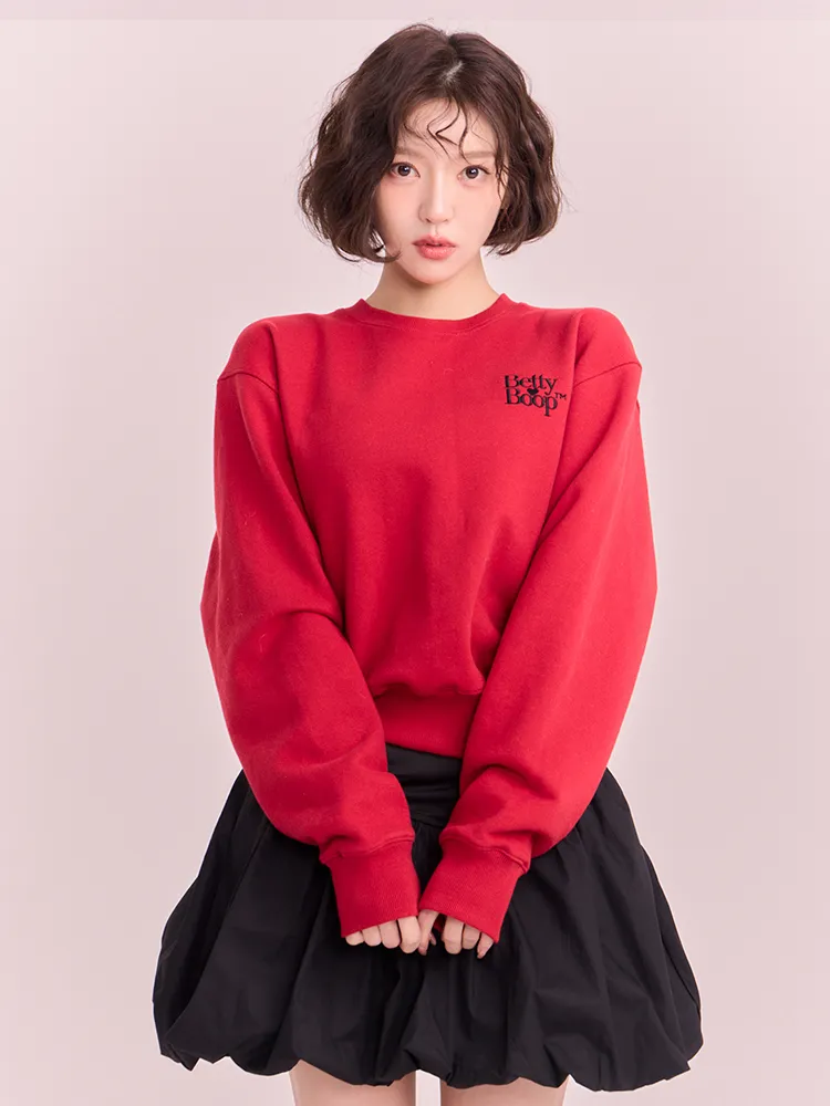 베티붑 스퀘어 로고 스웻셔츠_레드