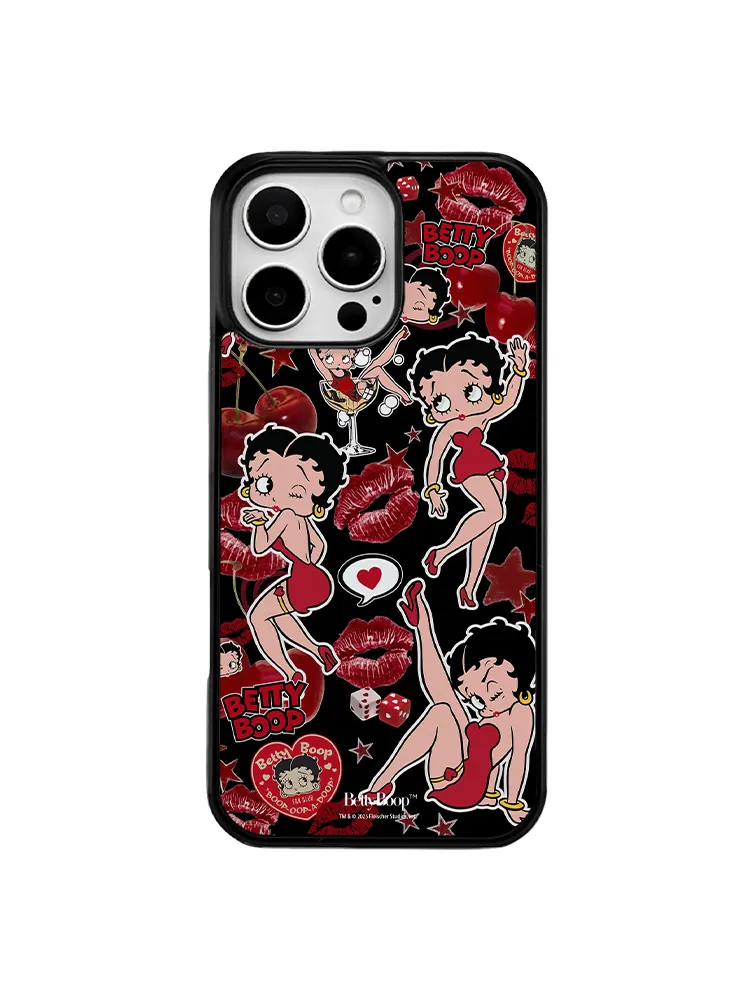 베티붑 키치 립스 에폭시 범퍼 폰케이스_블랙
