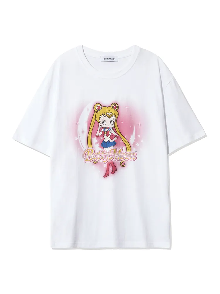 베티붑 베티문 오버핏 티셔츠_화이트