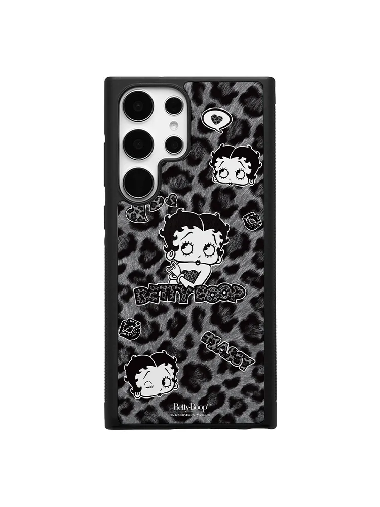 베티붑 코지 레오파드 퍼 에폭시 범퍼 폰케이스_블랙