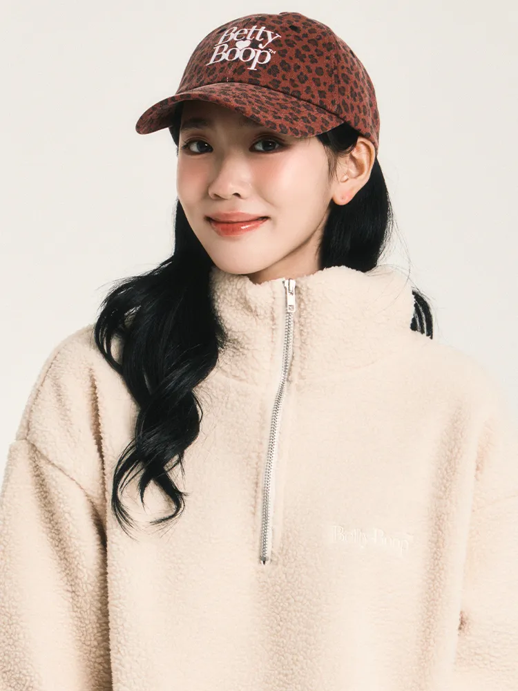 베티붑 에센셜 로고 자수 볼캡_레오파드